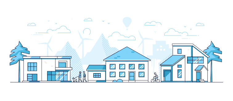 picture of houses in a row